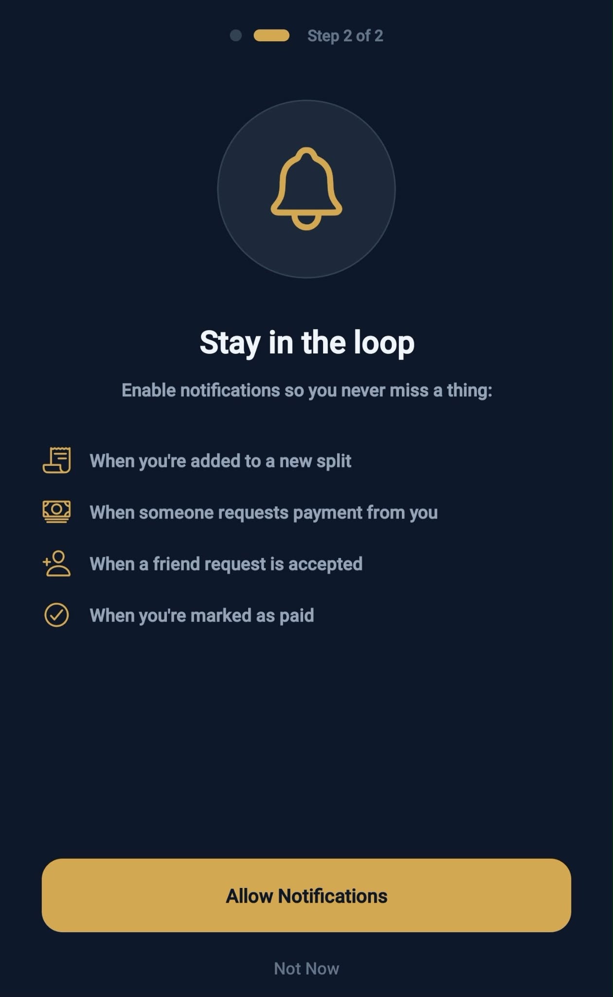 Notification prompt