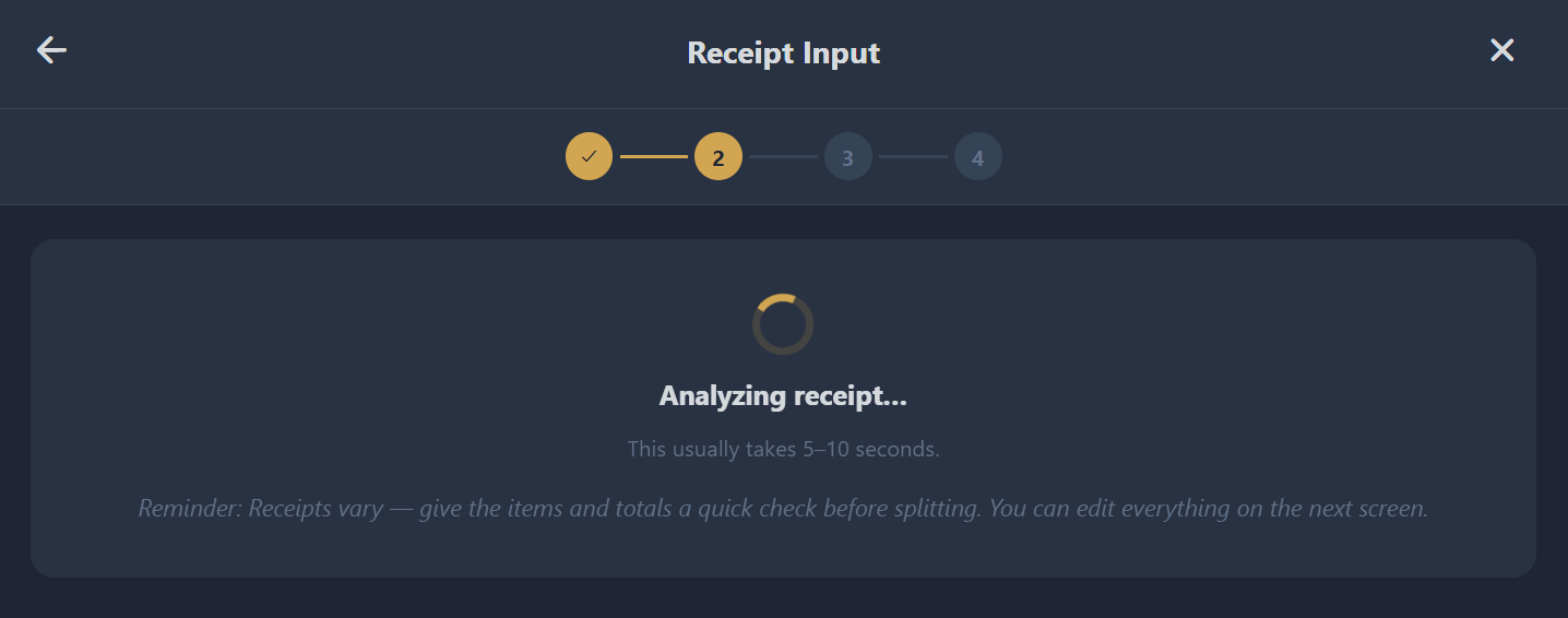 Receipt processing