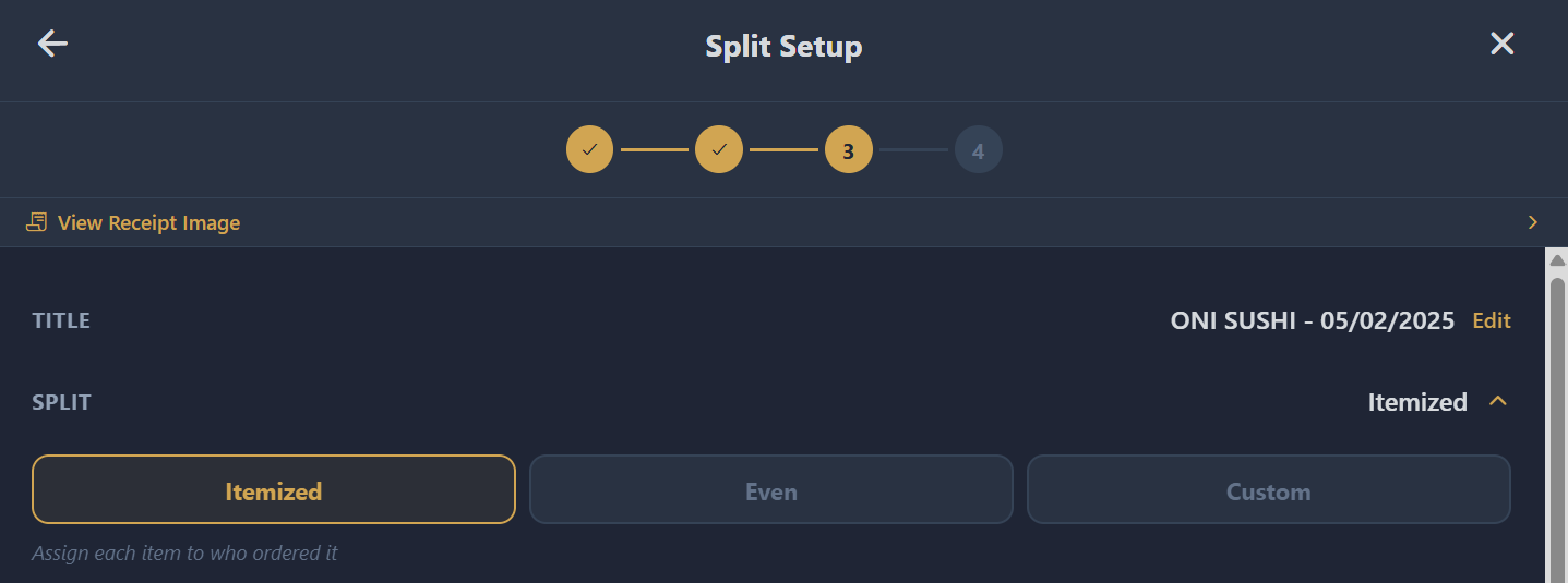 Split method selector